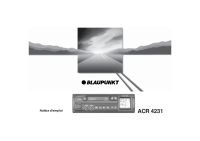 Blaupunkt ACR-4231 - Owners Manual 